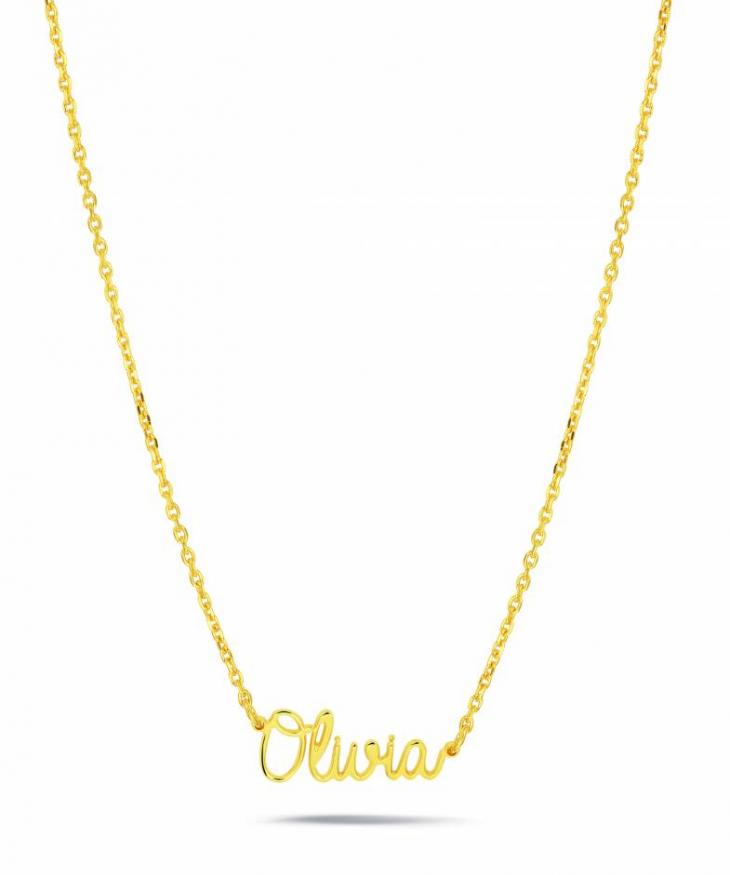 gold plated name chain